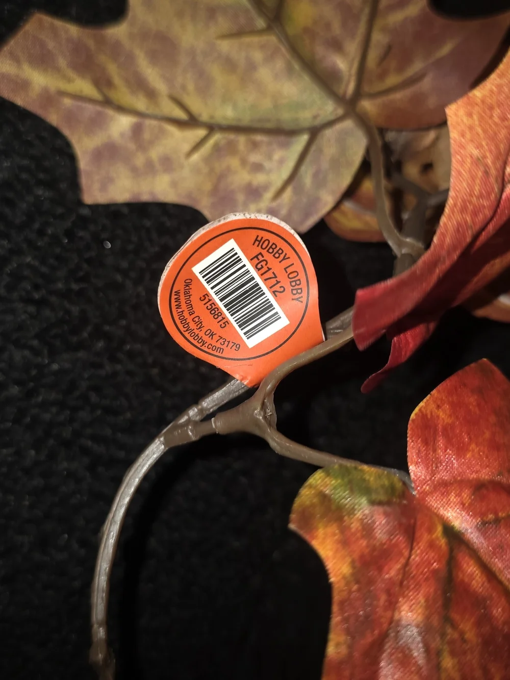 Hobby Lobby Autumn Maple Leaf Garland - Orange, Yellow, Red